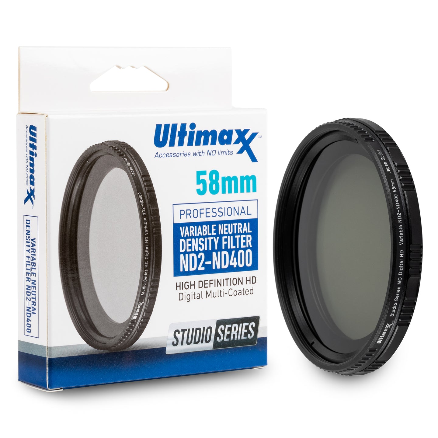 ULTIMAXX 55mm VARIABLE NEUTRAL DENSITY FILTER ND2-ND400